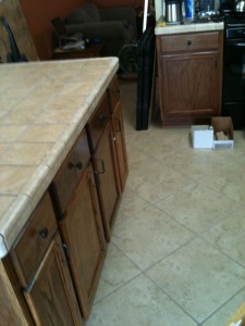 Finished kitchen island