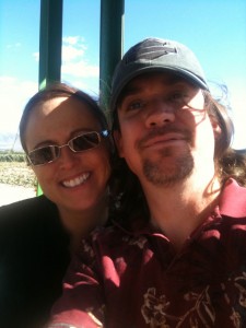 Carol and I at the corn maze