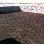 130 cubic feet of topsoil added